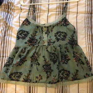 PacSun Floral Babydoll Tank